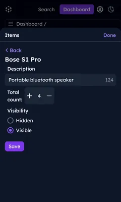 team management screen